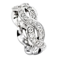 Furrer Jacot 18 Karat White Gold Diamond Twisted Band