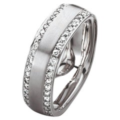 Furrer Jacot 18 Karat White Gold Square Diamond Eternity Band