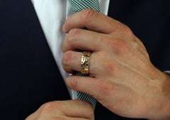Furrer Jacot 18 Karat Yellow Gold Fantasy Sword Men's Band