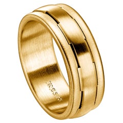 Furrer Jacot 18 Karat Yellow Gold Satin Men's Band