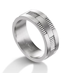 Furrer Jacot 18 Karat Yellow Gold Satin Textured Design Band