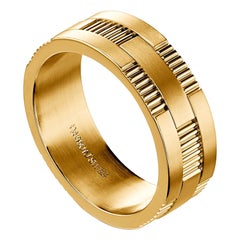 Furrer Jacot 18 Karat Yellow Gold Satin Textured Design Band