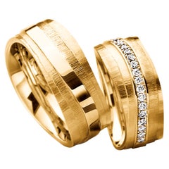 Furrer Jacot 18 Karat Yellow Gold Uneven Textured Band