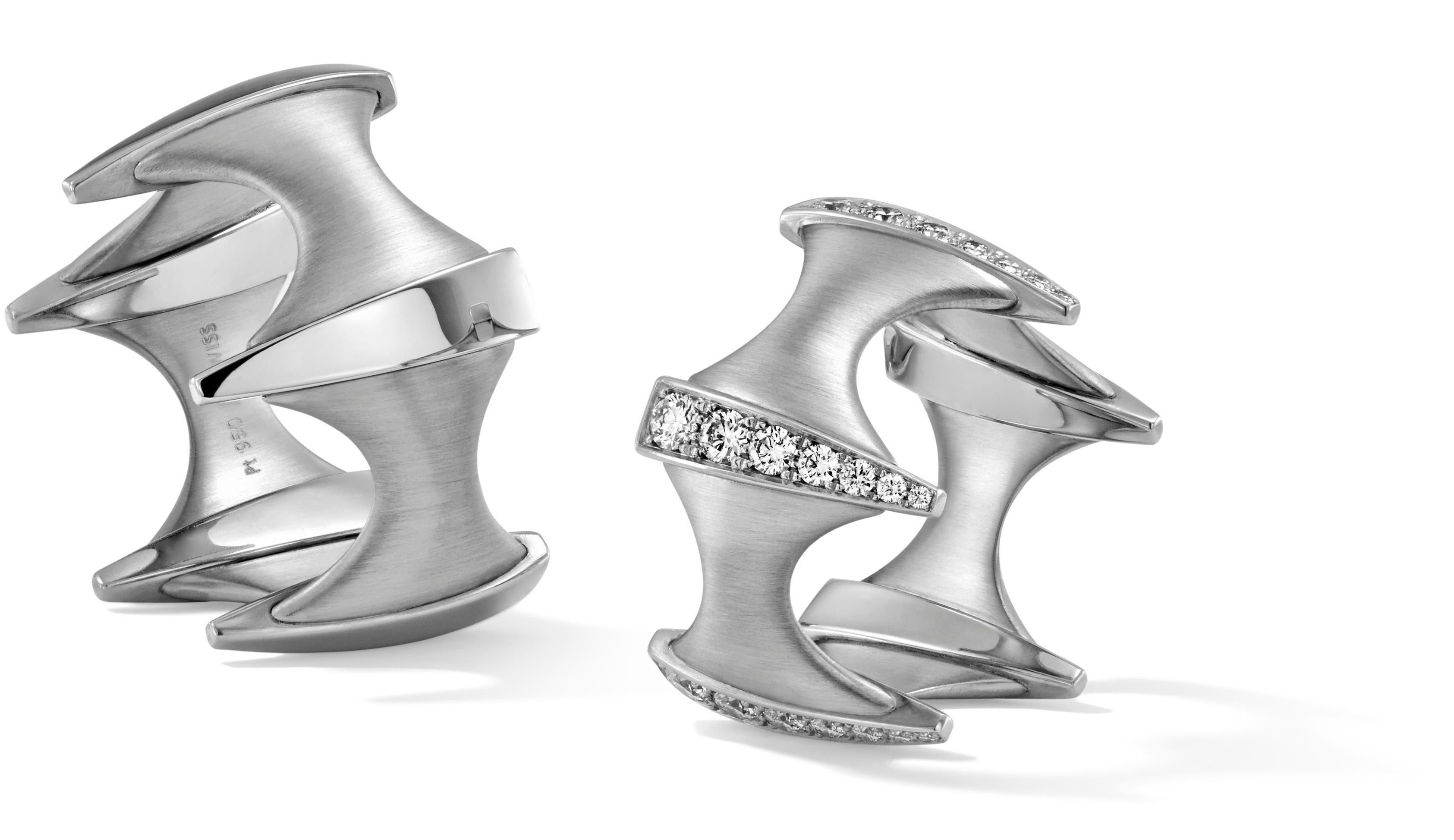 For Sale:  Furrer Jacot Platinum Batman Inspired Diamond Ring 3