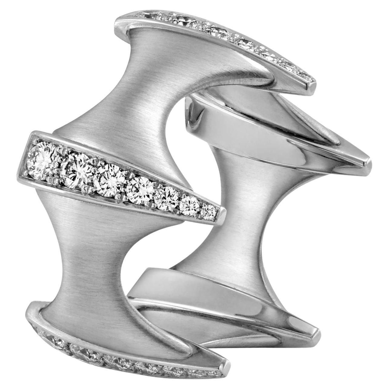 For Sale:  Furrer Jacot Platinum Batman Inspired Diamond Ring