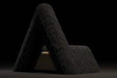 Furrybum Black, Triangle Rope Armchair, Hand-crafted in Beirut