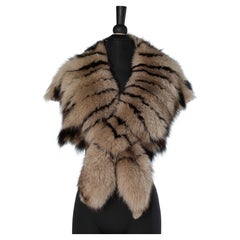 Furs collar with branded lining. Roberto Cavalli 