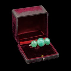 Bracelet jonc FURST, 142 pierres, émeraudes et diamants, en or jaune 18 carats, style vintage, années 1980-1990