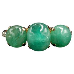 Bracelet jonc FURST, 142 pierres, émeraudes et diamants, en or jaune 18 carats, style vintage, années 1980-1990