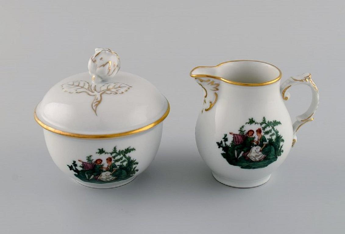 Early 20th Century Fürstenberg, Germany. Porcelain coffee service for twelve people. For Sale