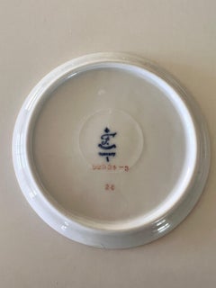 Furstenberg Germany Vintage Flower Round Gold Leaf Trinket Plate