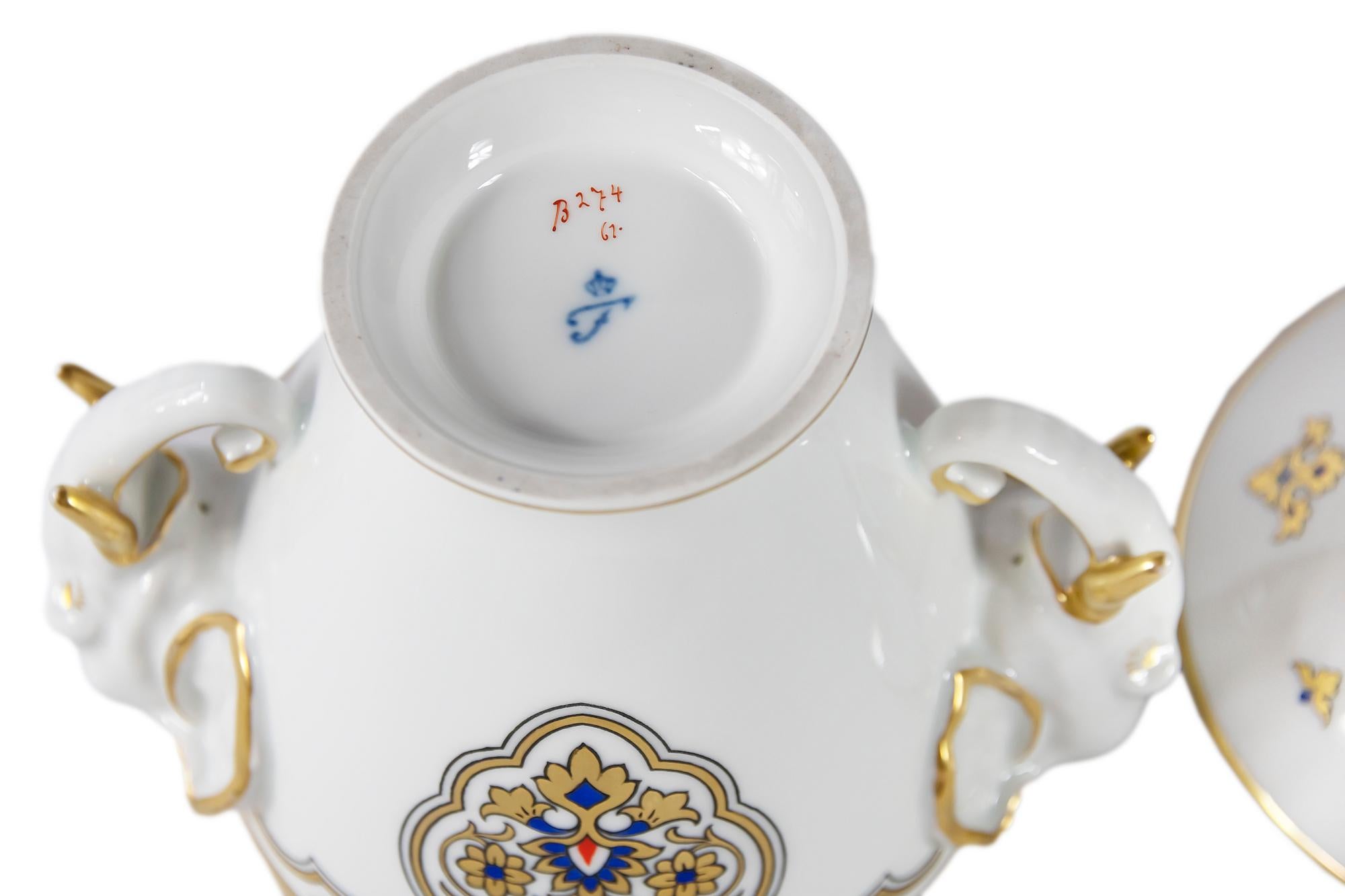 Furstenberg Porcelain Sugar Bowl or Lid Dish In Good Condition In Vilnius, LT