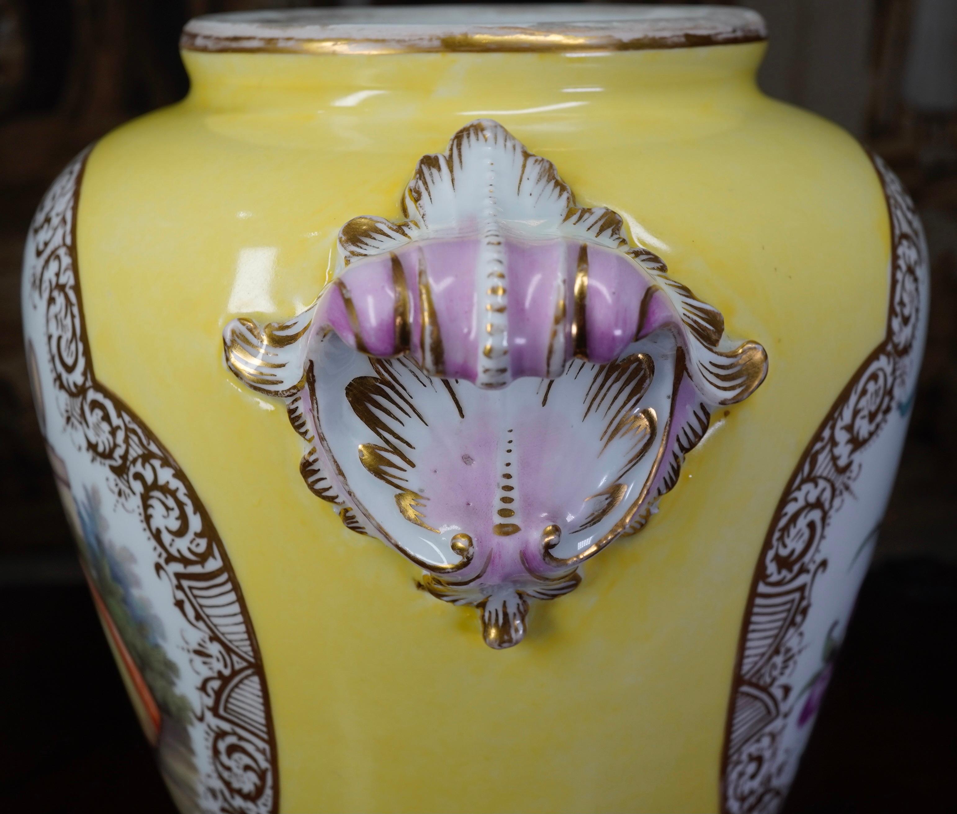 Furstenberg Vase with Fine Figure Painting, circa 1780 In Good Condition For Sale In Geelong, Victoria