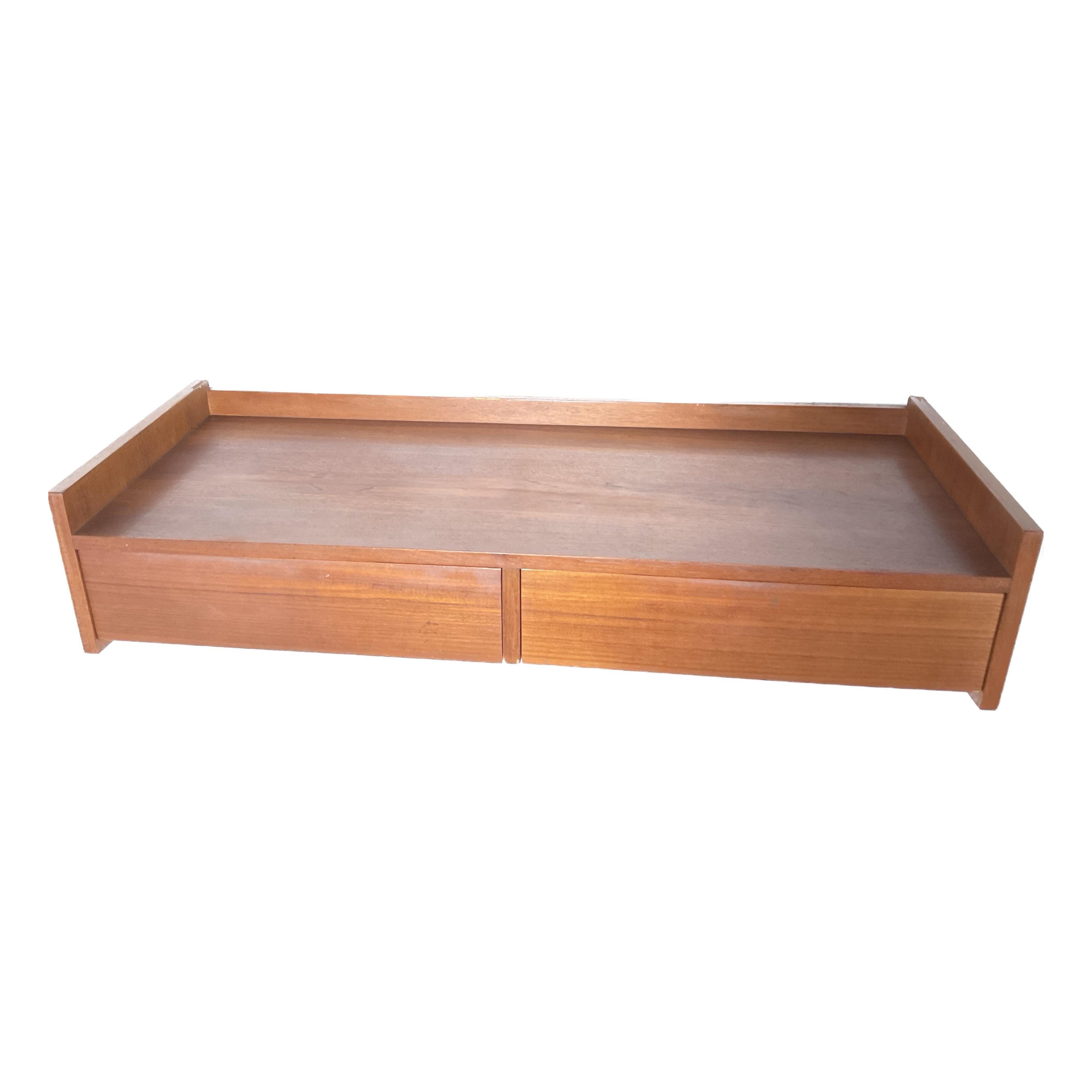 Furted wood wall console attributable to Osvaldo Borsani
