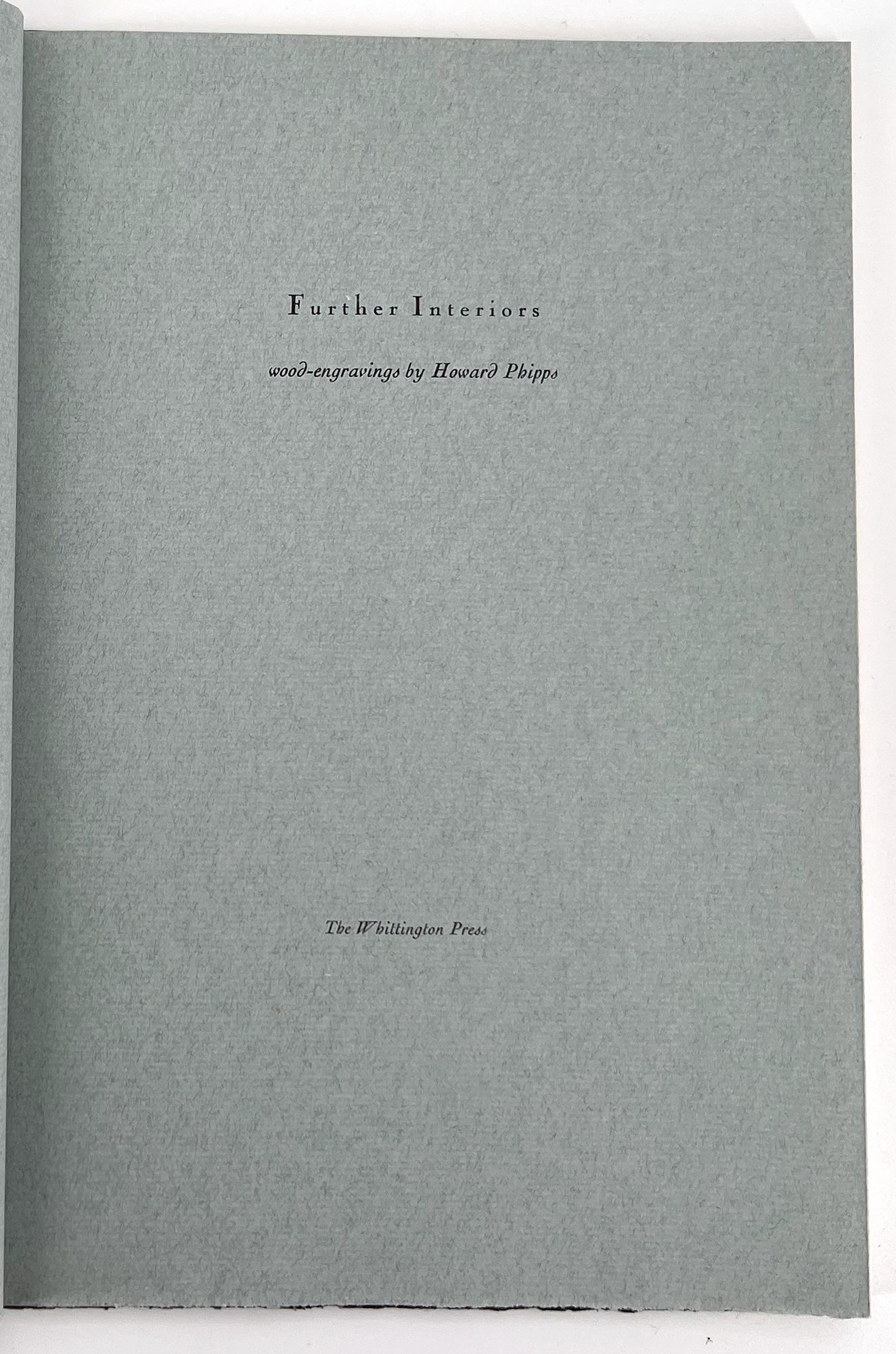 Lower Marston: Whittington Press, 1992
Limited Edition.
4to, (10 3/8 x 7 1/2 inches (265 x 190 mm); pp. 38 frenchfold, 15 wood engravings by Phipps printed in black, four with coloring from linocut, printed on Zerkall Rosa cream paper; texts and one