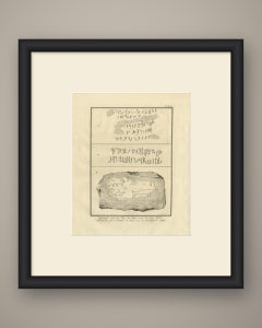 Weitere Felsinschriften an der Sinai-Straße, antiker Stich, 1776