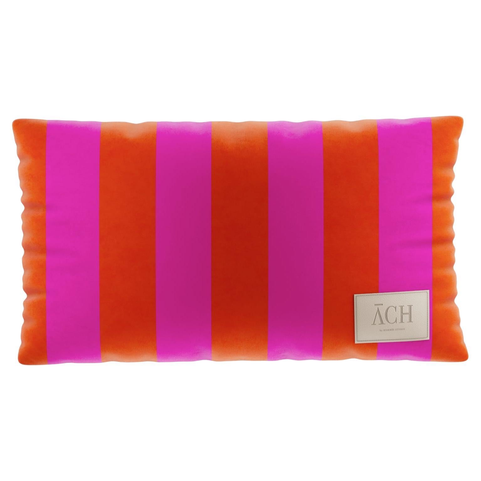 Fuschia Red Rectangle, Modern Velvet Cushion For Sale at 1stDibs