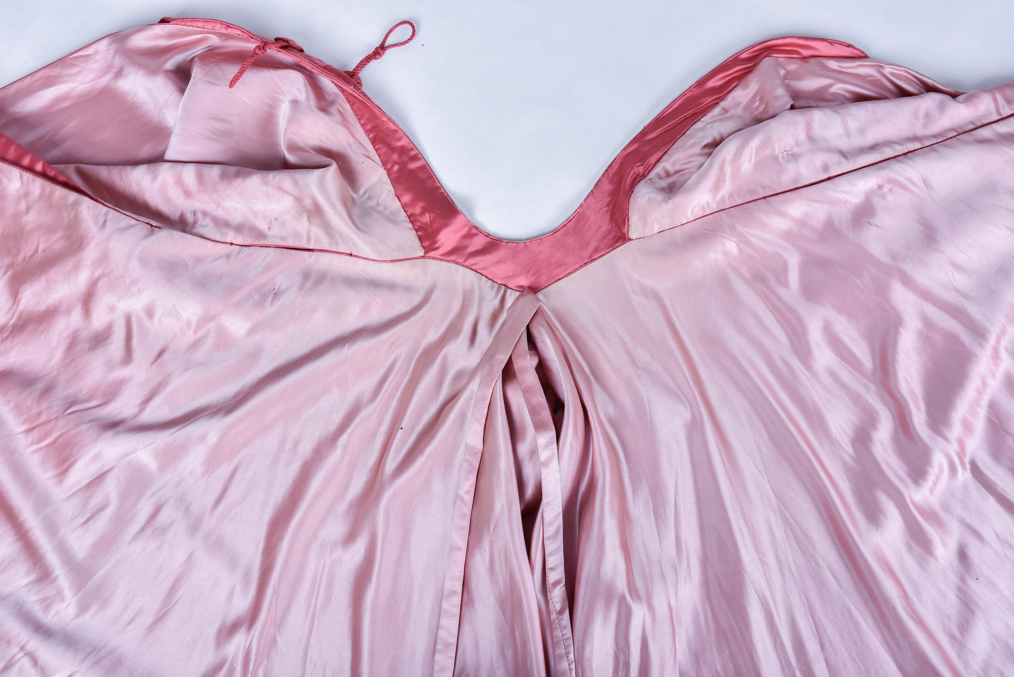 Fuschia Satin Evening Burnous By Liberty of London (Attributed to) Circa 1920 For Sale 7