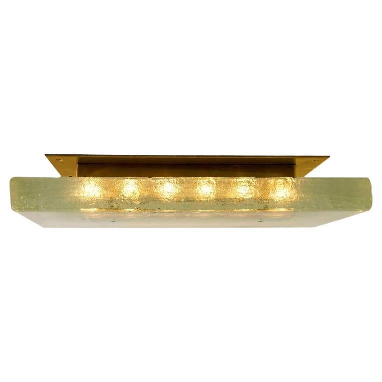 Fused Bulls Eye Glass and Brass Wall Light or Flush Mount