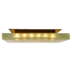Fused Bulls Eye Glass and Brass Wall Light or Flush Mount