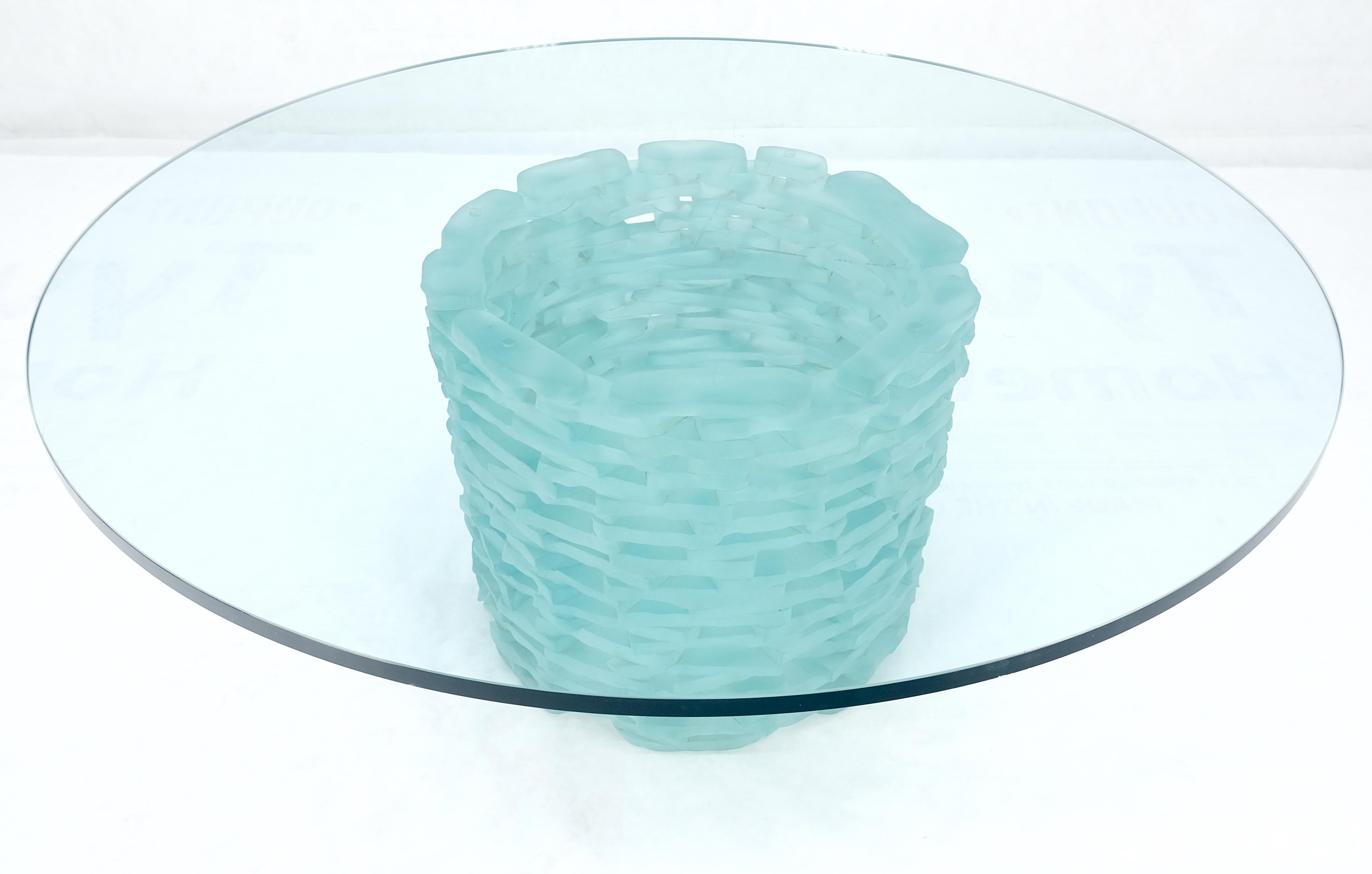 Mid-Century Modern Table basse en verre fusionné 