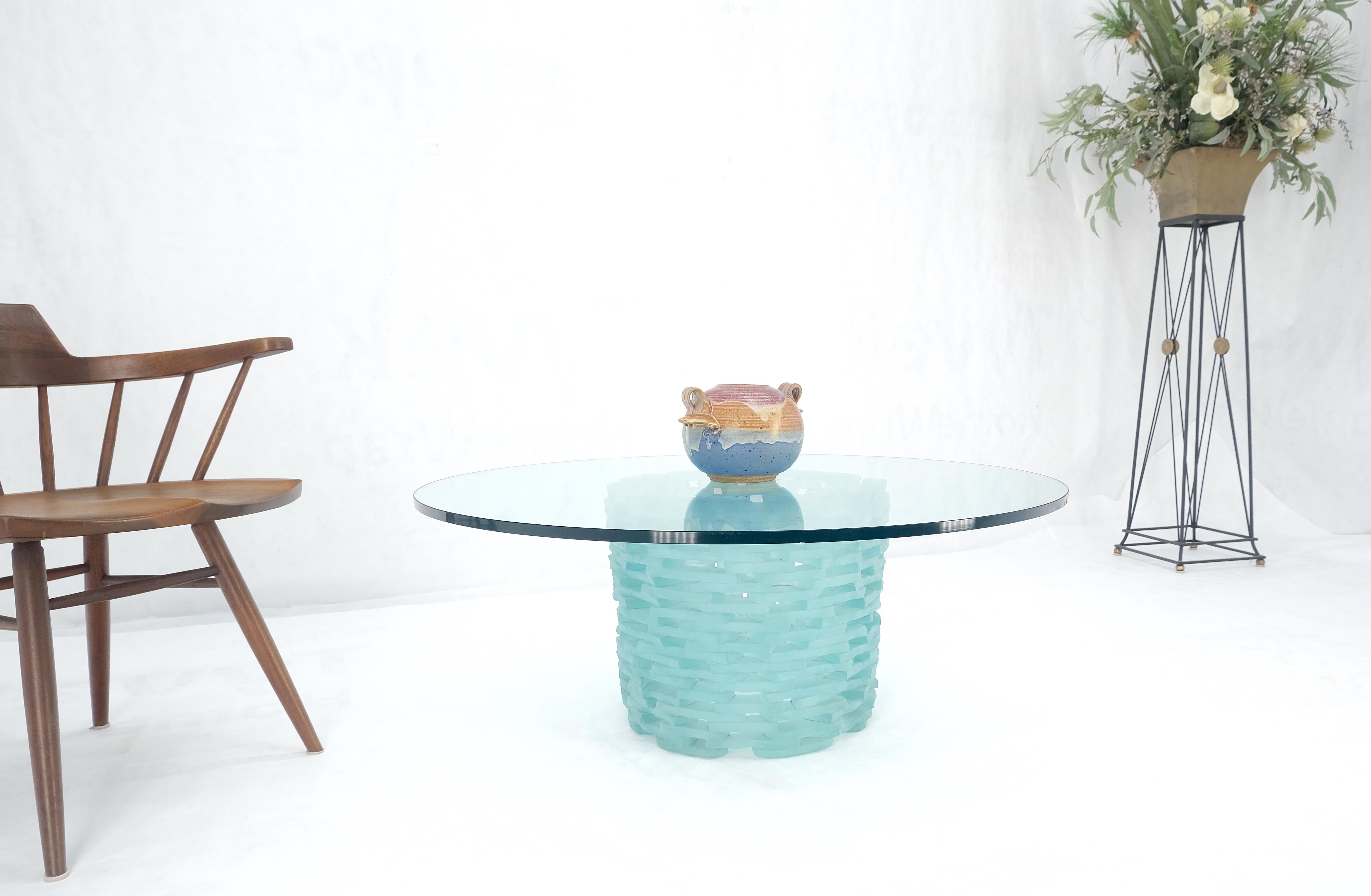 Table basse en verre fusionné 