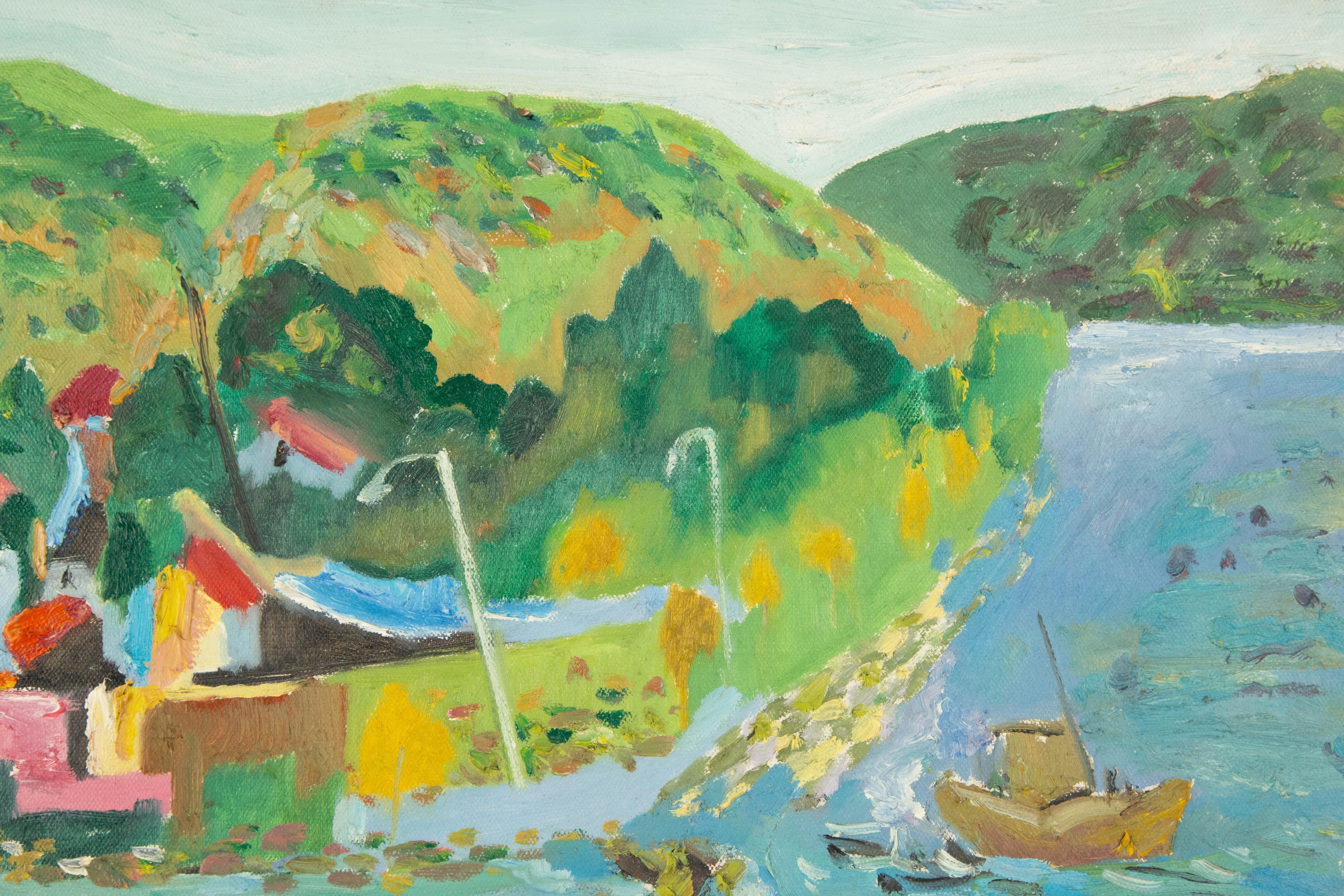 Fusen Yao, olio originale post-impressionista su tela 
