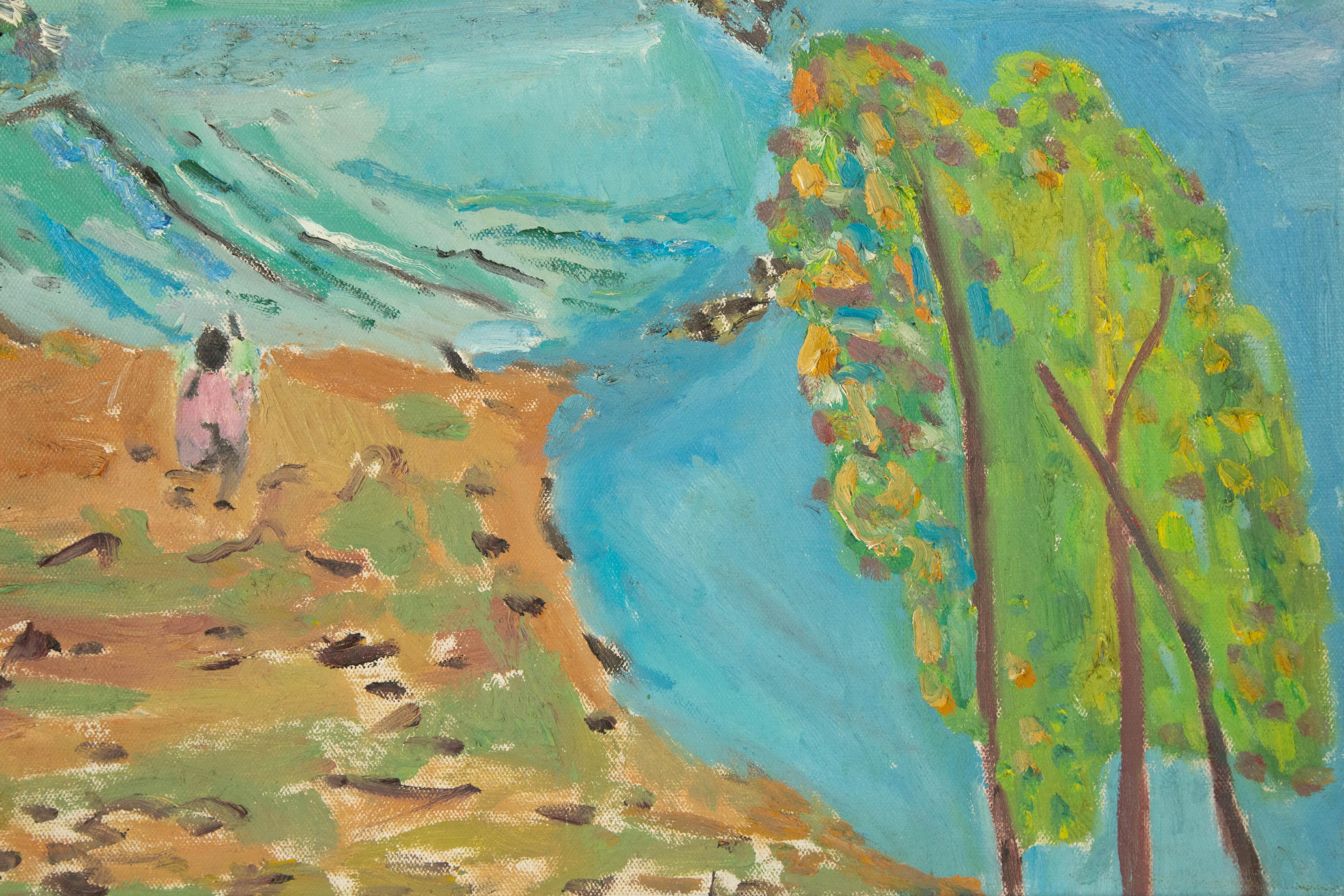 Fusen Yao, olio originale post-impressionista su tela 