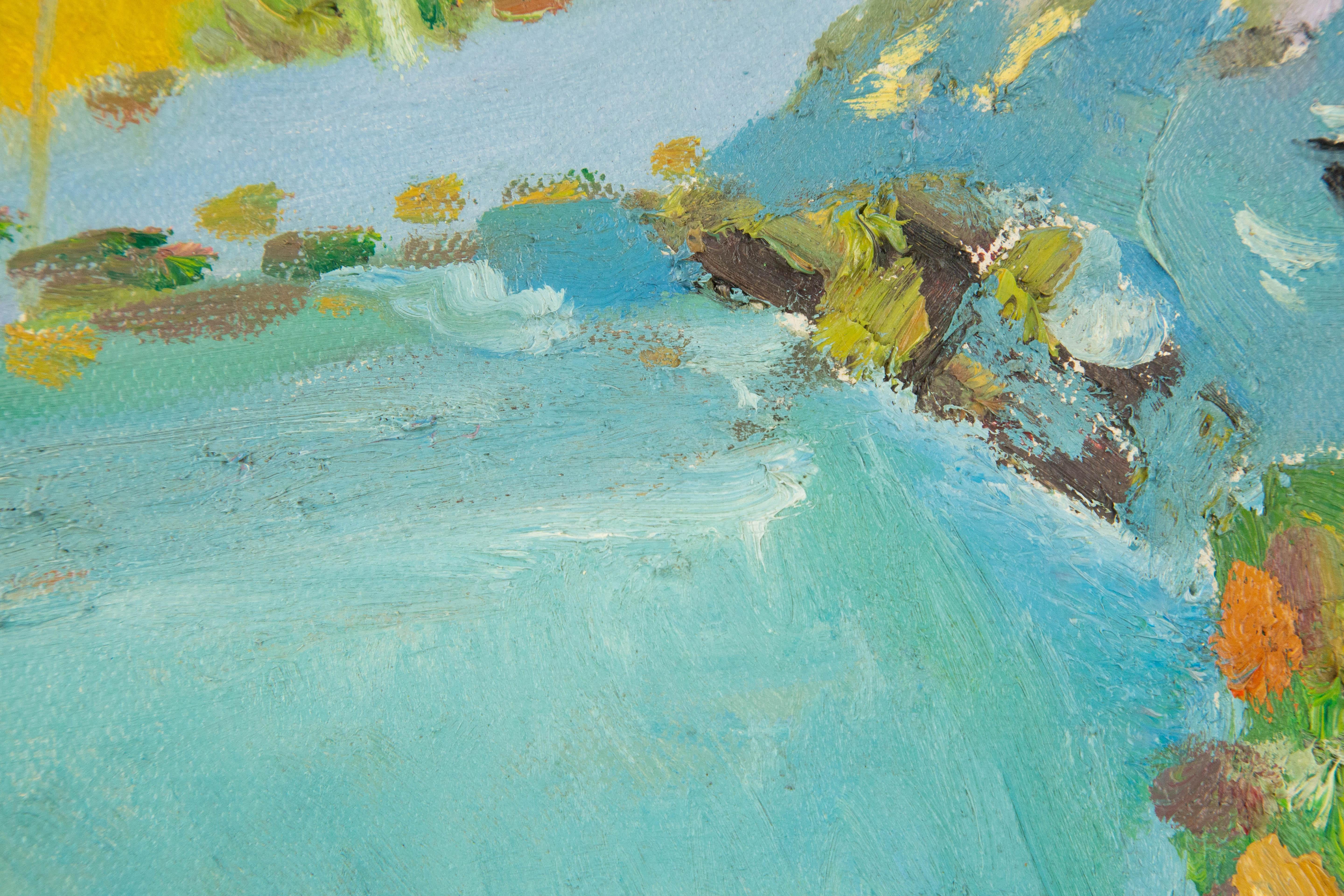 Fusen Yao, olio originale post-impressionista su tela 