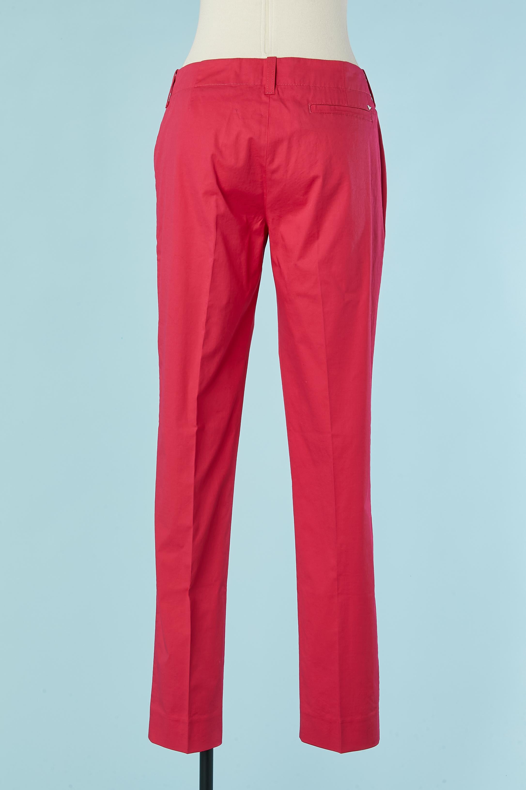Donna Pantalone in cotone fushia ARMANI JEANS NUOVO con etichetta in vendita