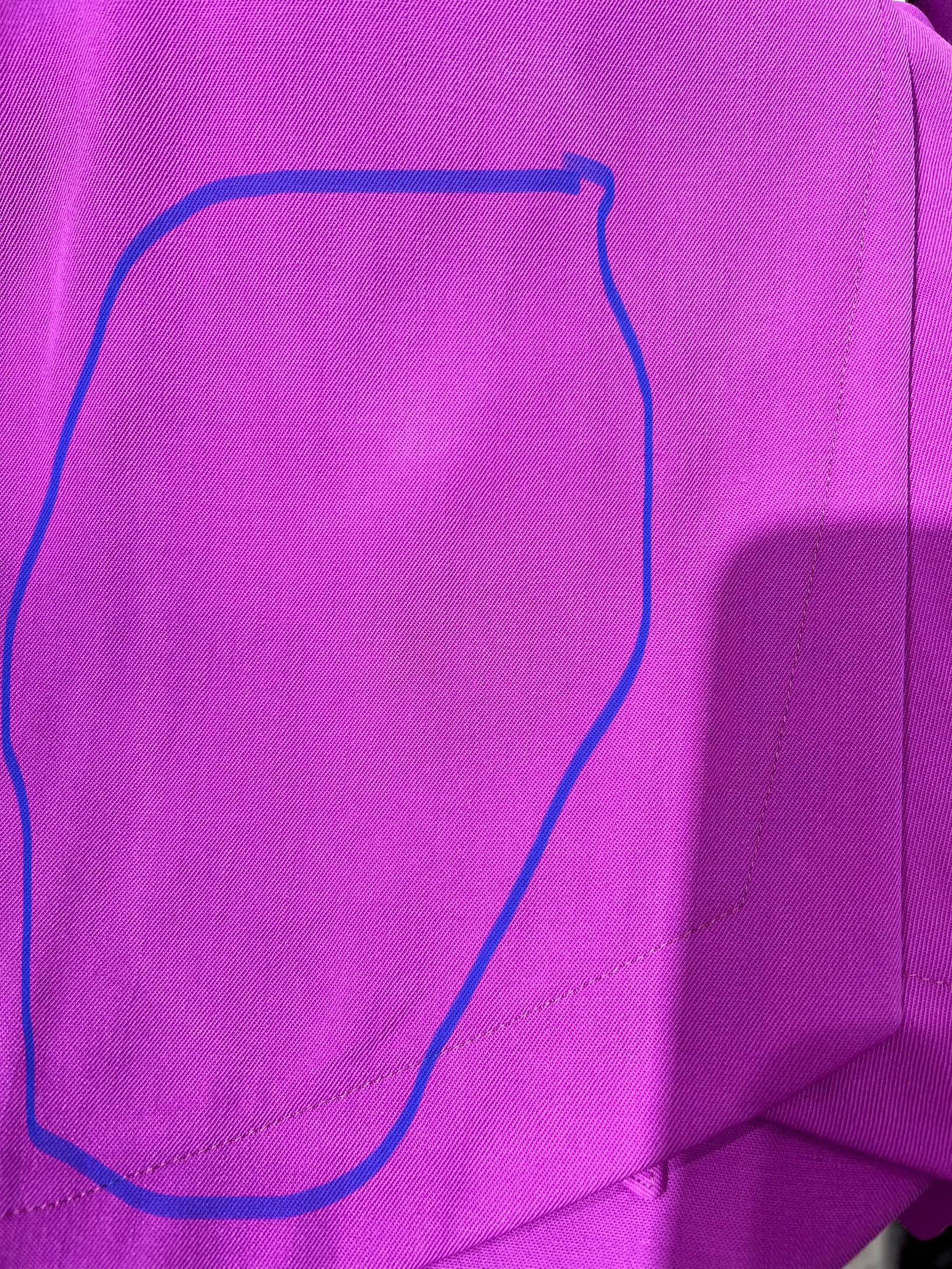 Fushia double breasted dress with belt MUGLER par THIERRY MUGLER For Sale 2