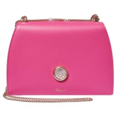 Fushia leather bag with gold metal chain CHOPARD (2022)