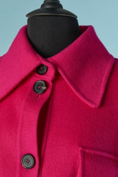Camisa oversize de lana y angora fucsia ROCHAS