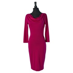 Fushia Wool jersey dress DVF for Neiman Marcus