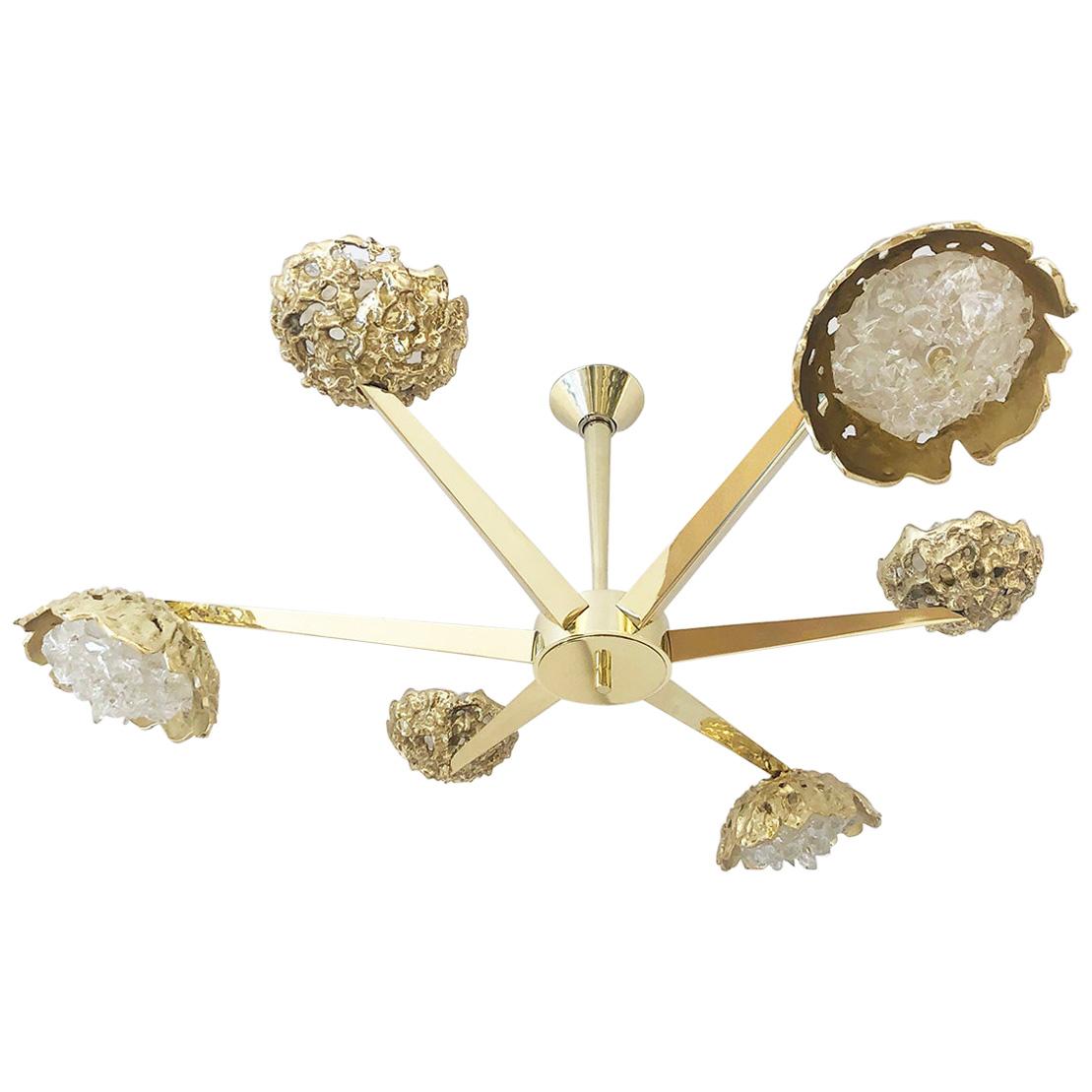 Fusione Ceiling Light by Gaspare Asaro-Polished Brass Finish 