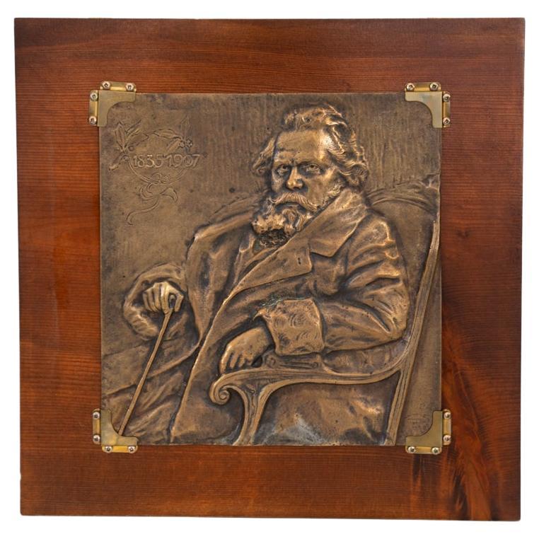 Bronze casting worked in bas-relief, depicting Joshua Carducci 1835 For Sale