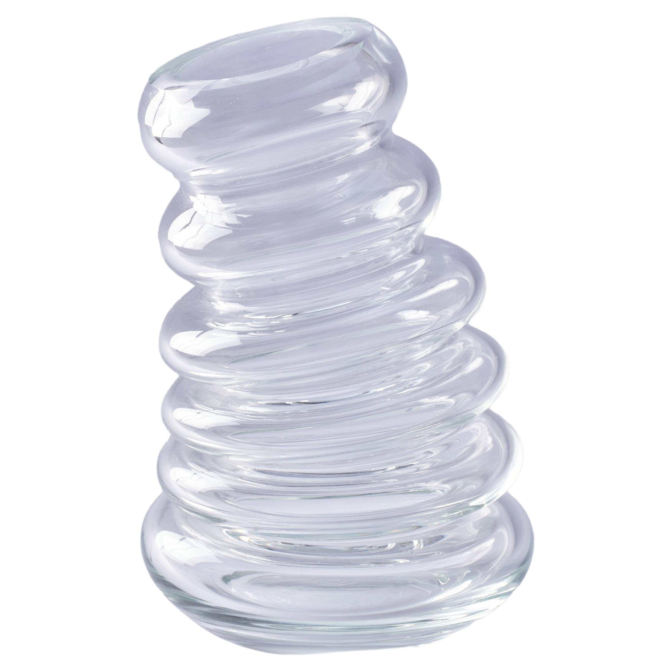 FUSO Hand Blown Glass Vase by Ries For Sale