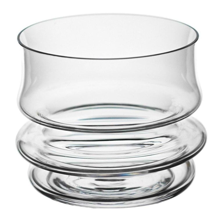 FUSO Hand Blown Short Glass by Ries For Sale