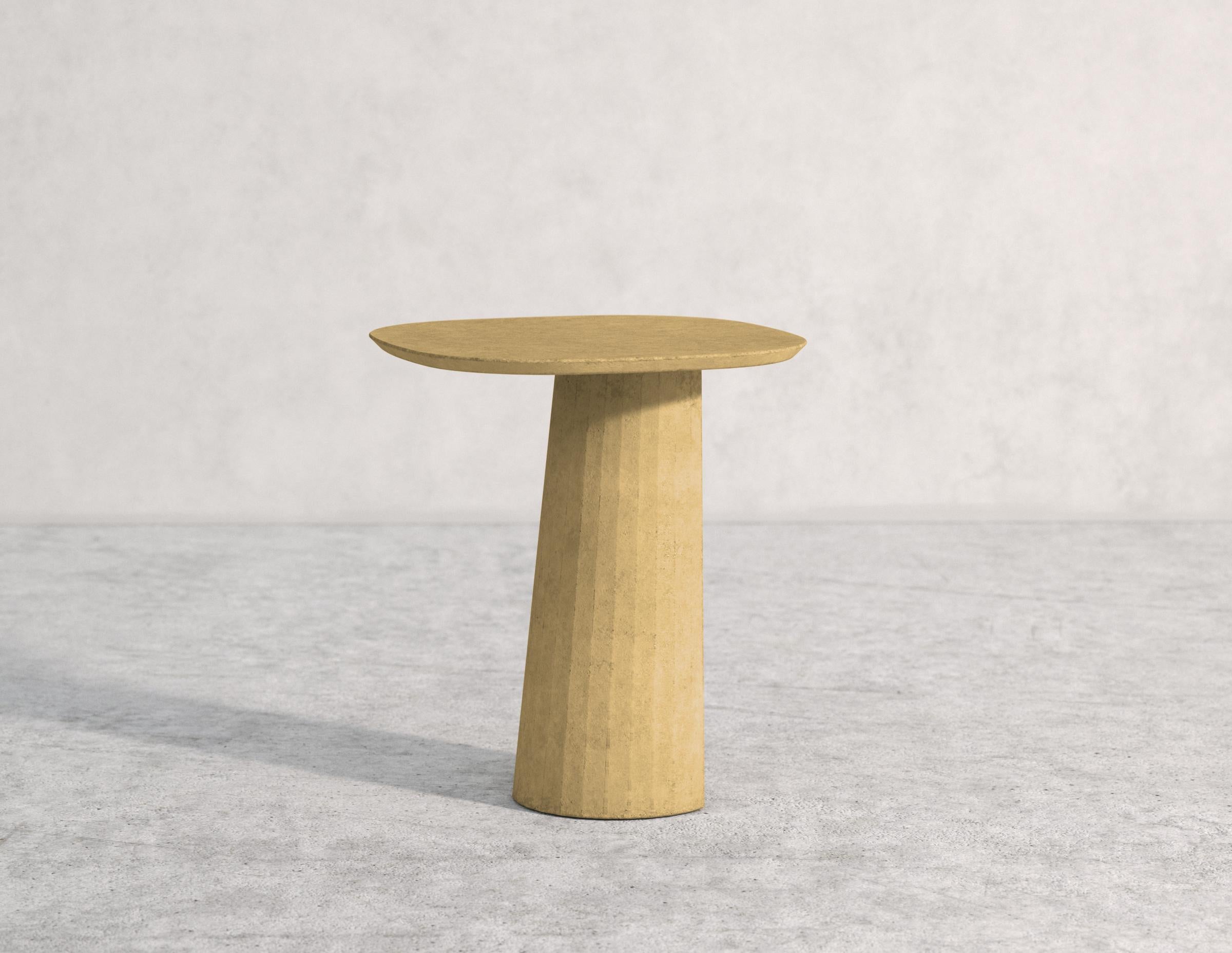 Béton 21st Century Studio Irvine Fusto Concrete Coffee Side Table Silver Grey Mod. III en vente