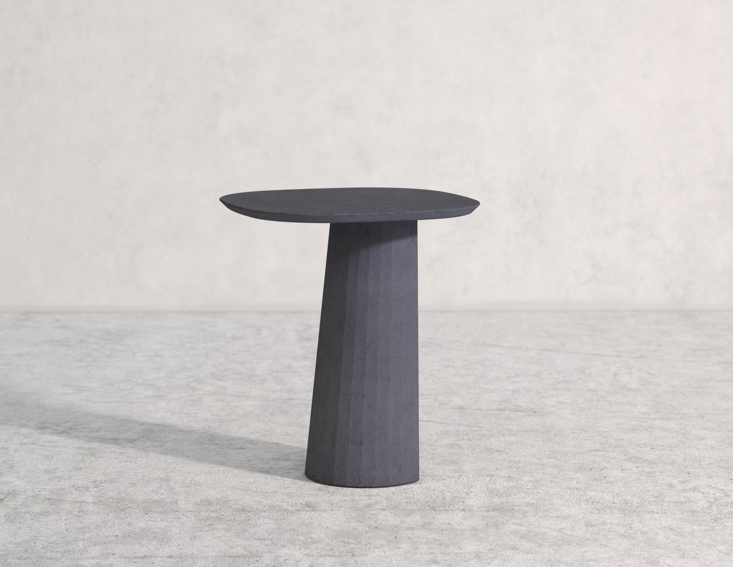 Contemporary 21st Century Studio Irvine Fusto Concrete Coffee Side Table Silver Grey Mod. III For Sale