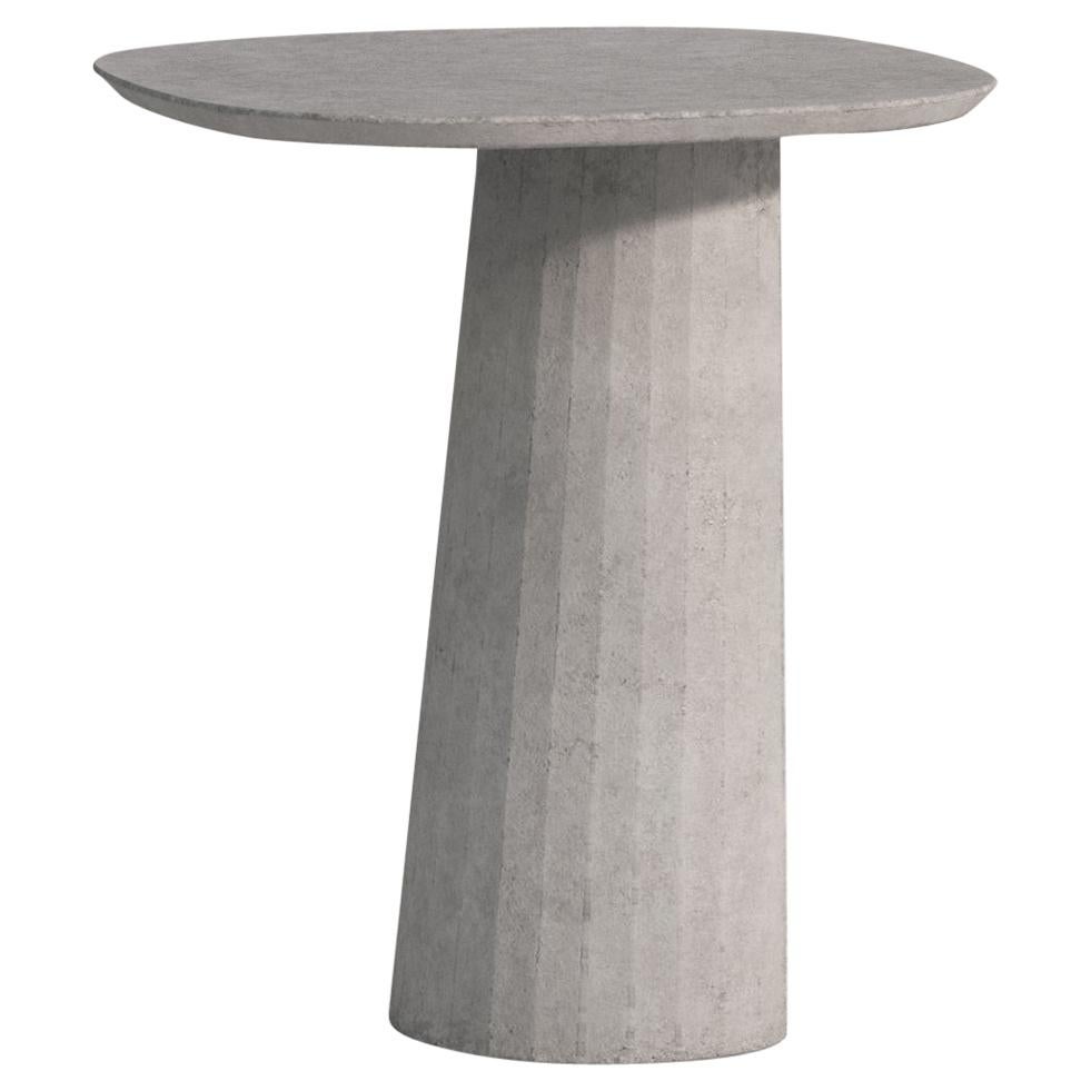 21st Century Studio Irvine Fusto Concrete Coffee Side Table Silver Grey Mod. III en vente