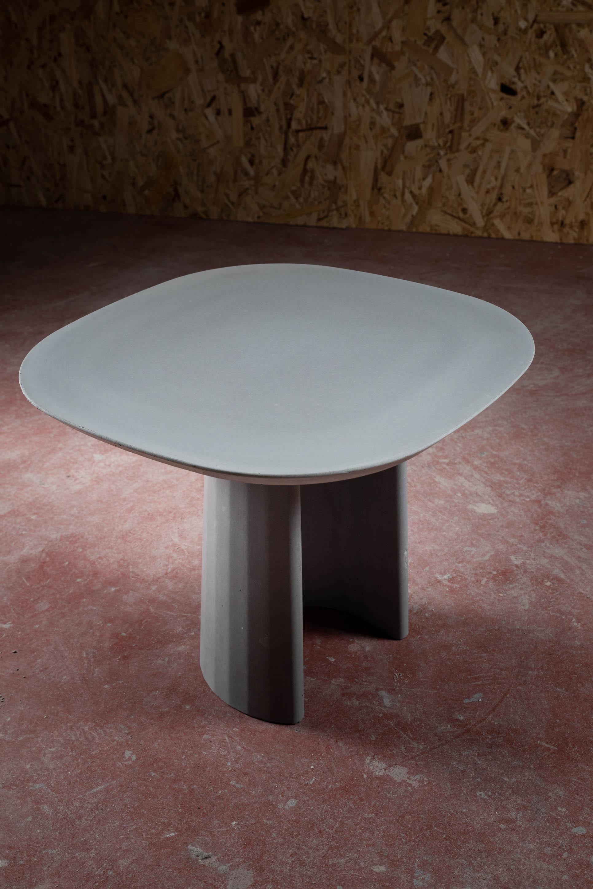 Molded Fusto Domestic Landscape Concrete Coffee Side Table Green Grey Cement Mod.I For Sale
