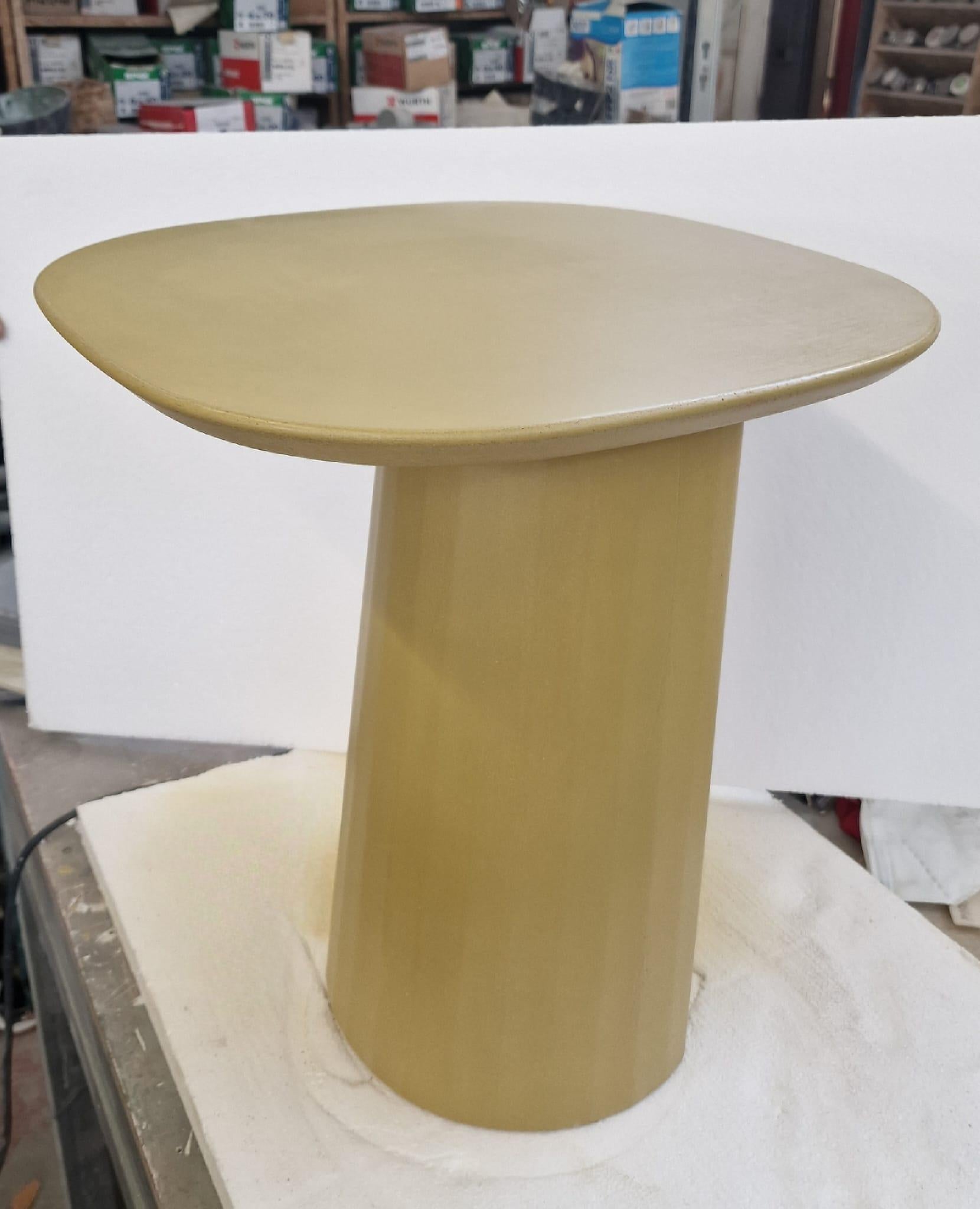 Italian Fusto Domestic Landscape, Concrete Coffee Table Yellow Cement Mod.II For Sale