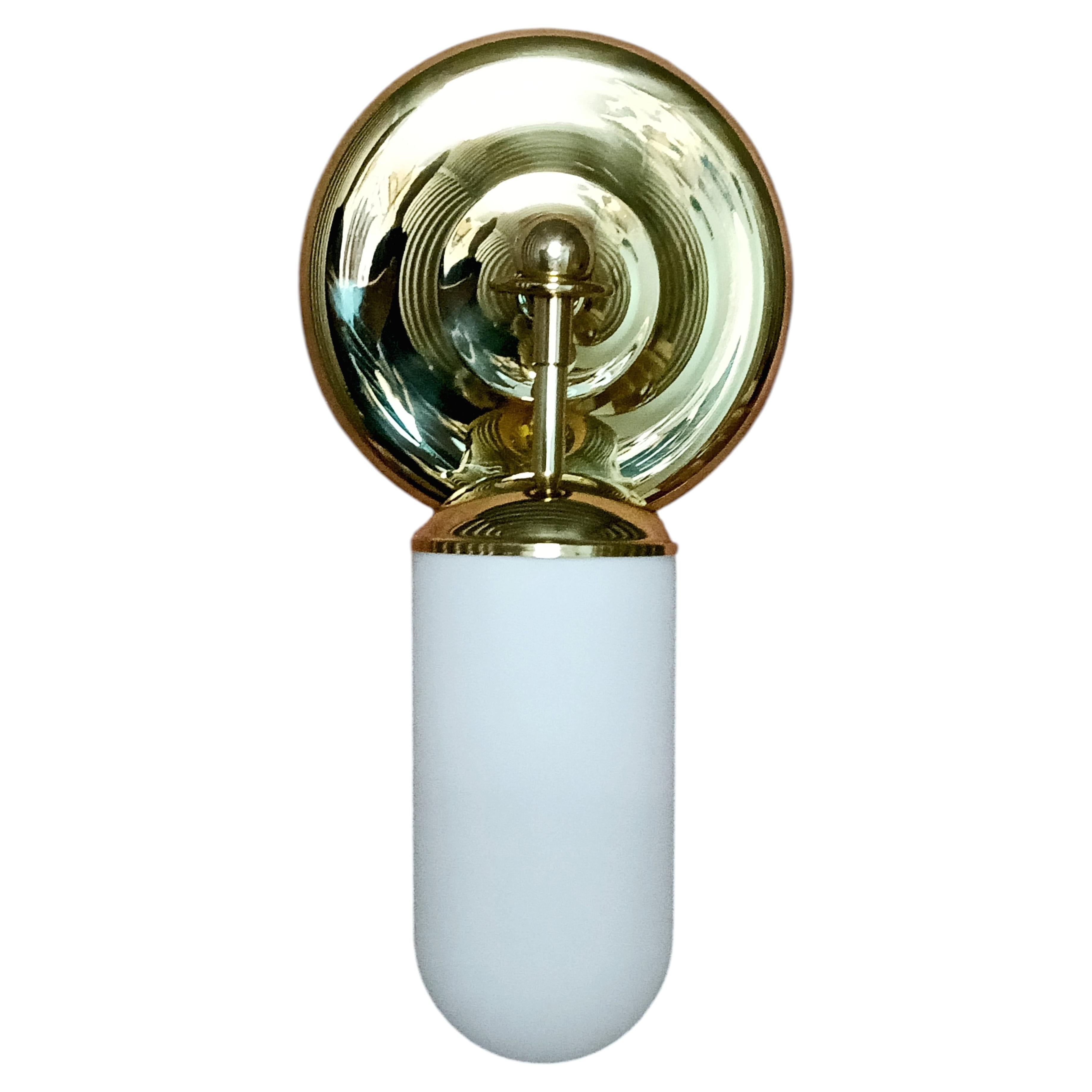FUT wall sconce in glass and brass, nickel or chrome - by Candas Design