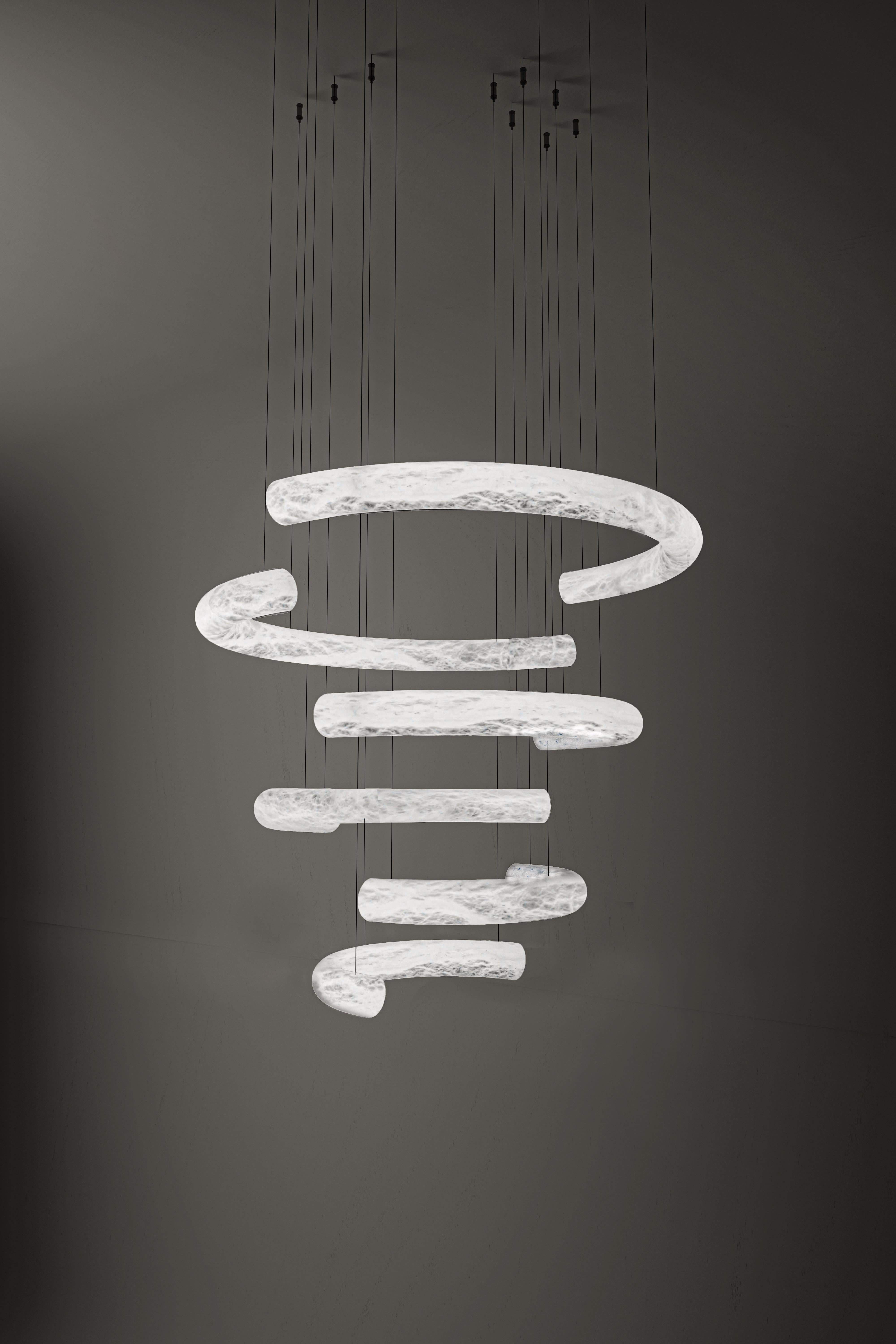 Futatsu Large Suspension Lamp by Alabastro Italiano In New Condition For Sale In Geneve, CH