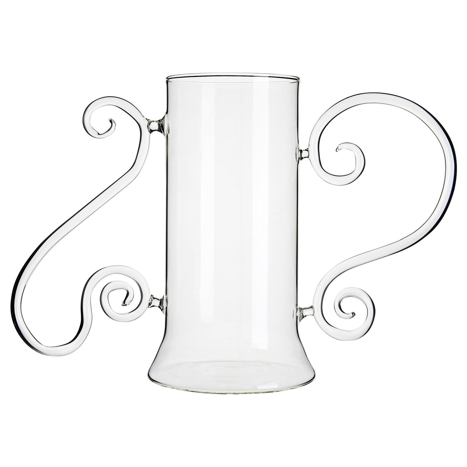 Futiles Vase aus mundgeblasenem Borosilikatglas im Angebot