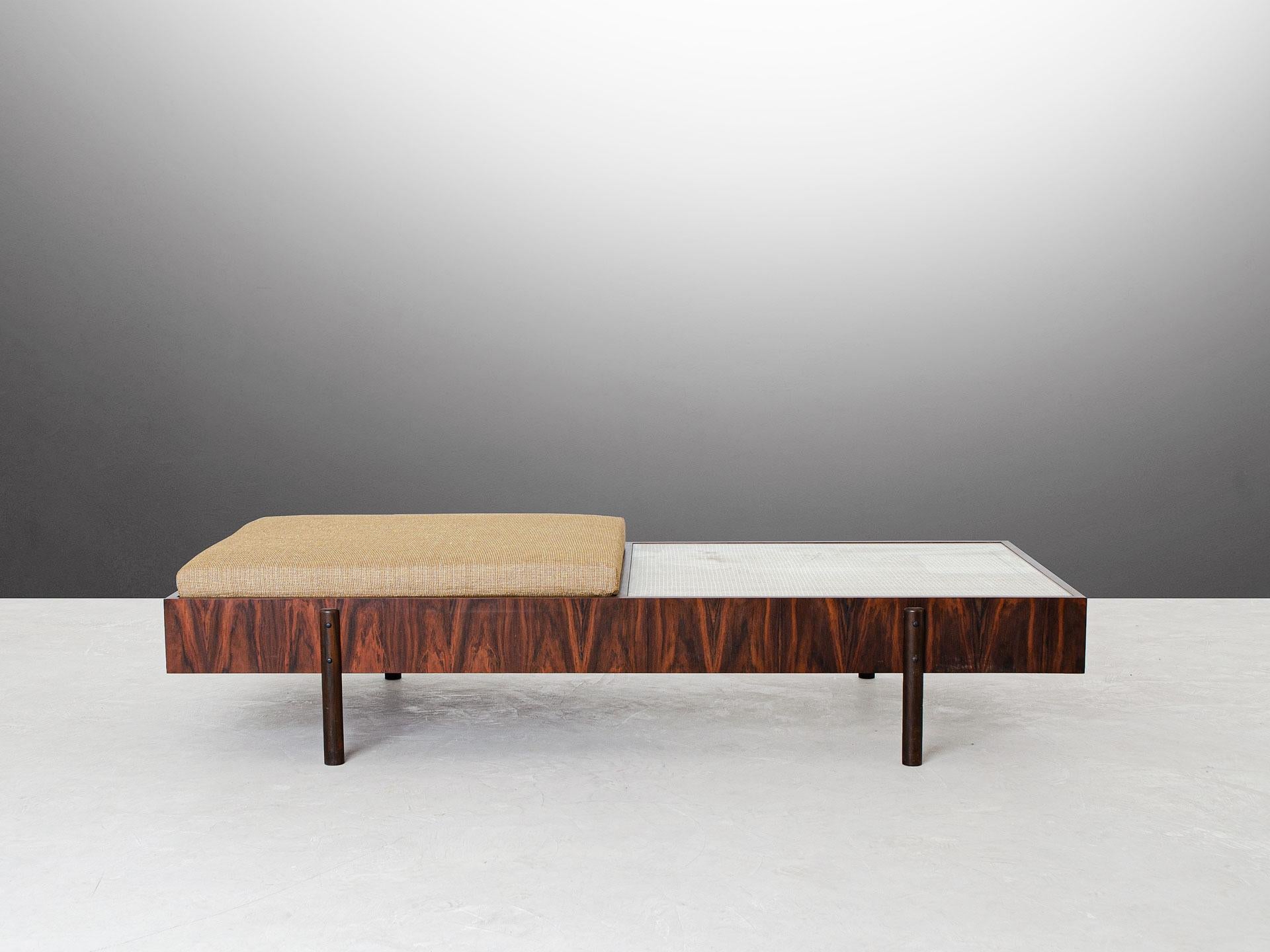 The futton Adi table is a 60's-inspired side table and it was started to be produced in 2021. 
The simple lines from the minimalistic design combined with the roughness of the materials together bring a very special quality to the piece, that