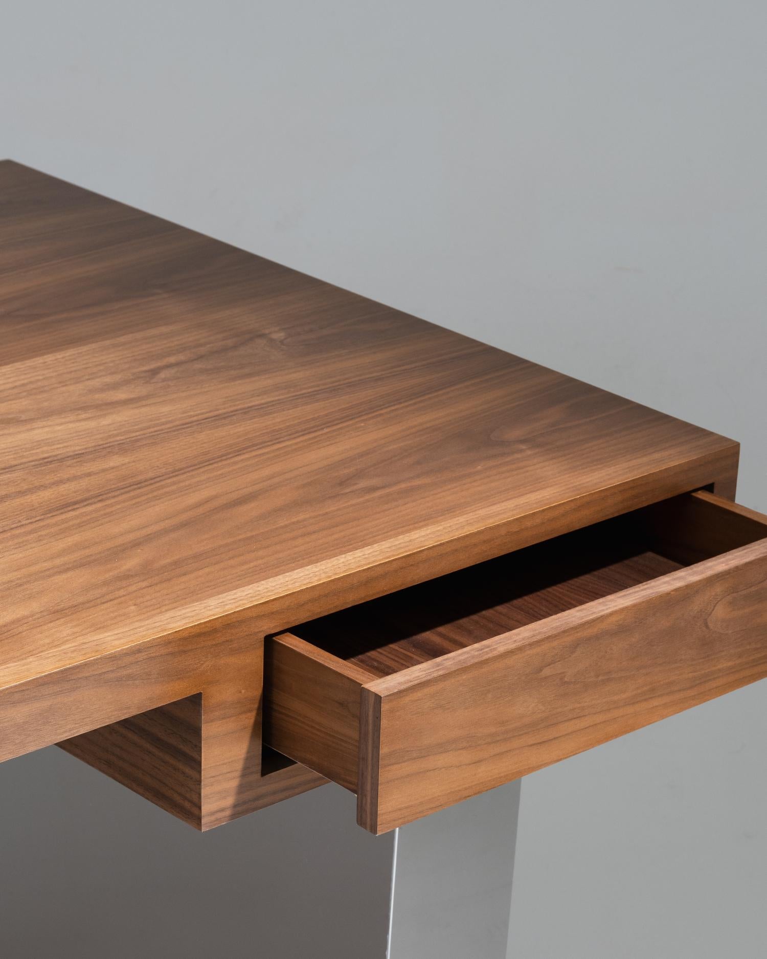 Stainless Steel “Futur” Desk For Sale