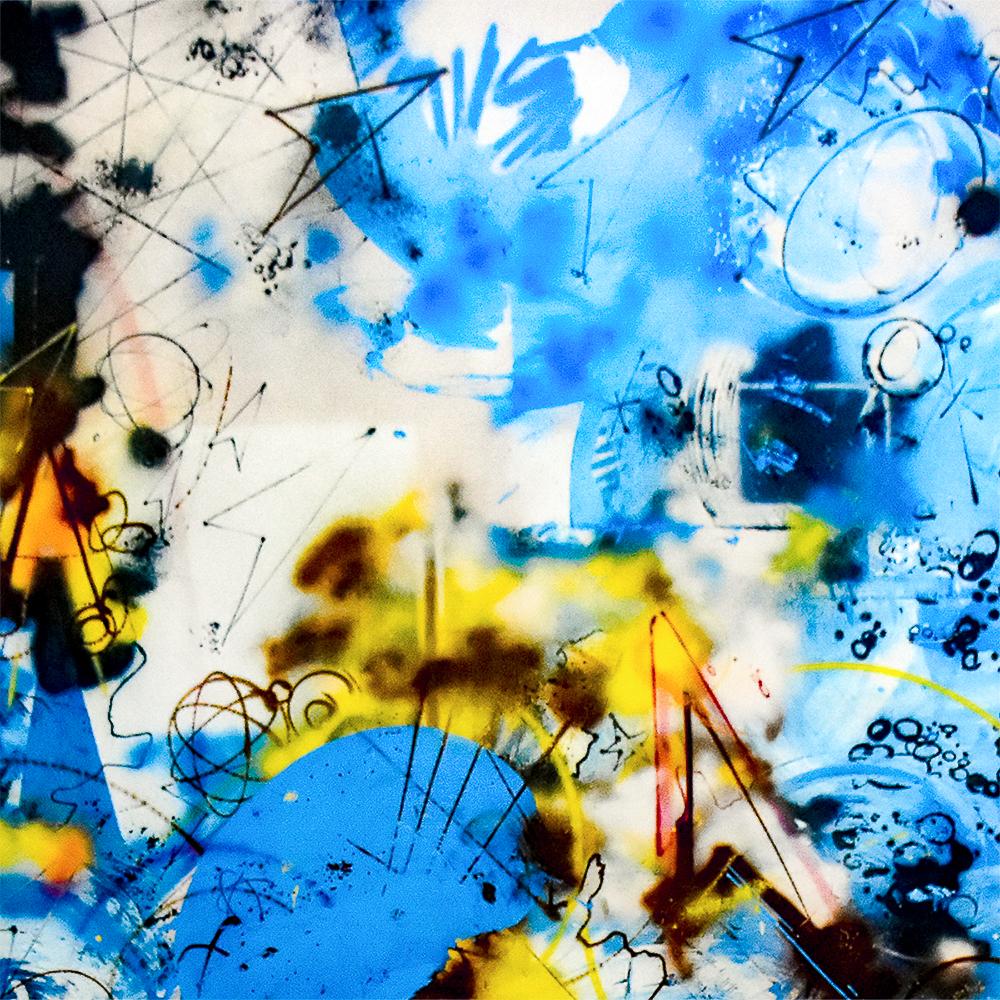 Sport im A Space mit Air Force Blue (Zeitgenössisch), Print, von Futura
