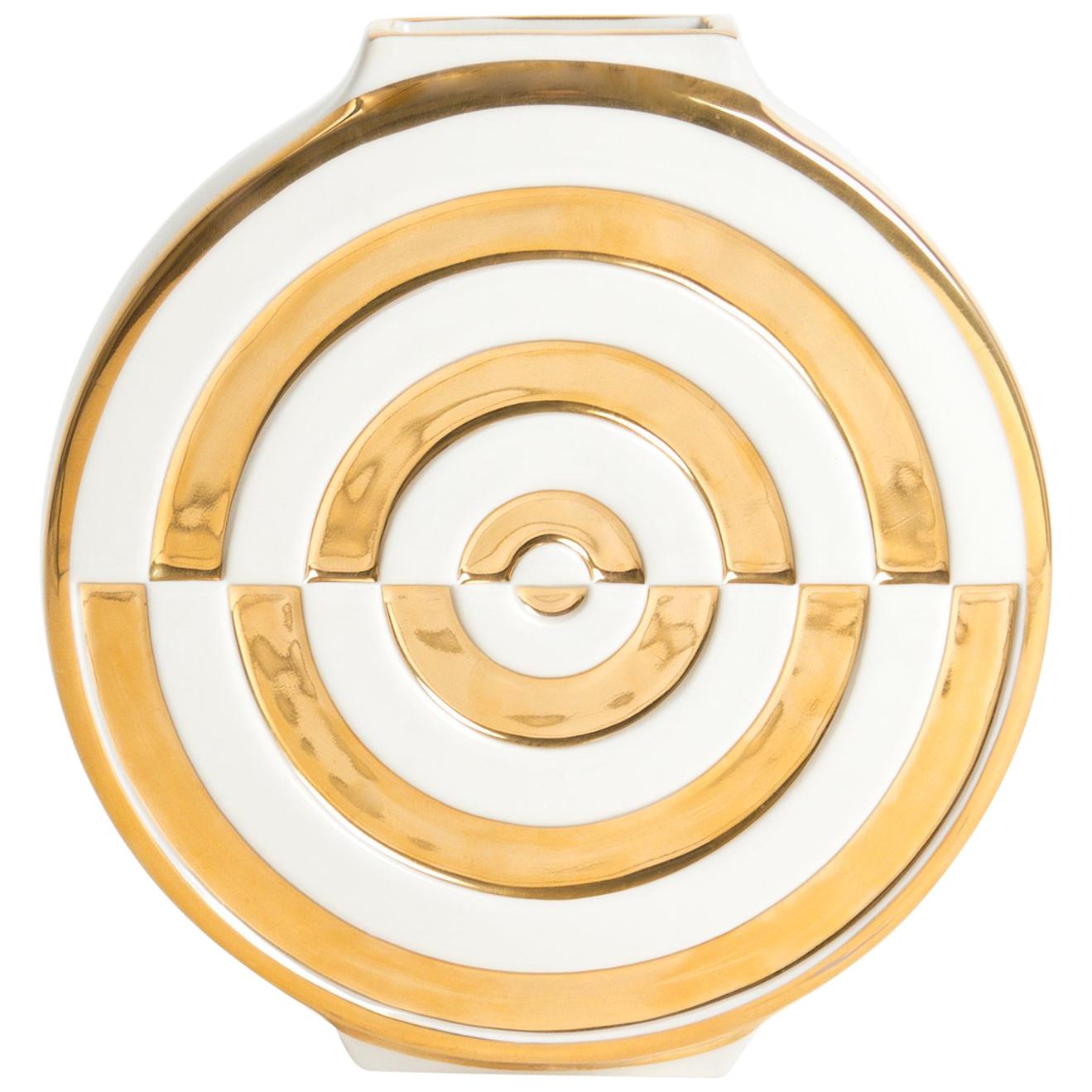 Futura Gilded Bullseye Vase